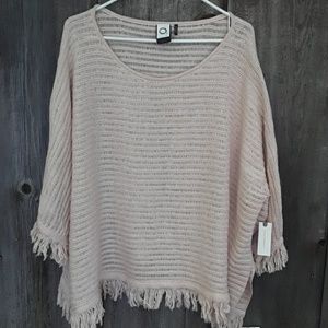 ANTHROPOLOGIE ROSE PONCHO SWEATER